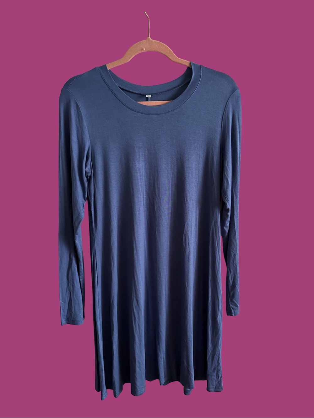 2 ITEMS - Long Sleeve Blue Dress MEDIUM CAPE JUBY Charcoal Beaded Top